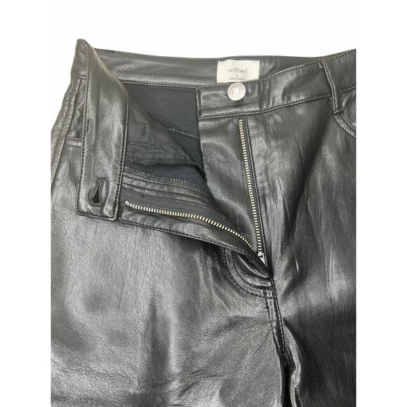 Aritzia Wilfred Melina vegan leather Black Pants Size 2 - Picture 9 of 15